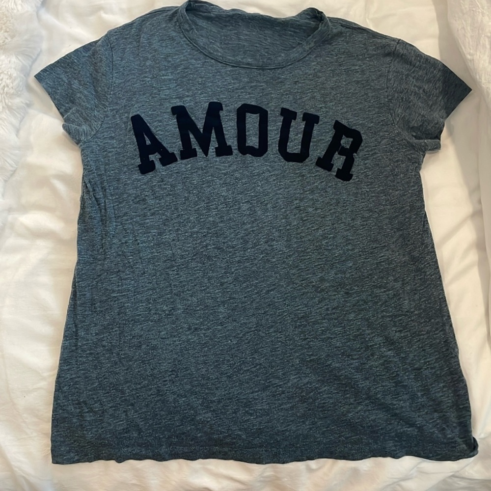 AMOUR shirt. One size. Fits like a small.